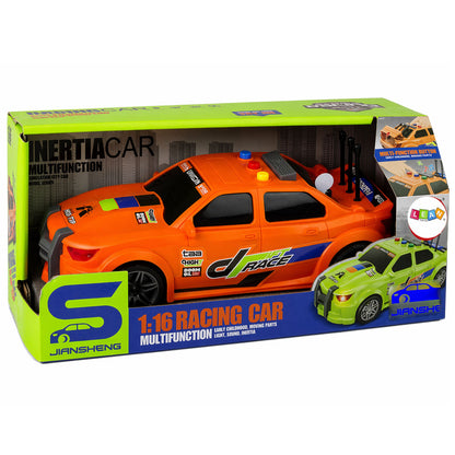 Carro de corrida desportivo laranja