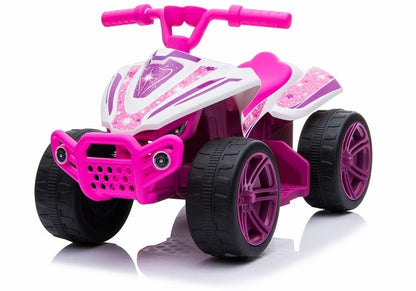 Quadriciclo elétrico infantil TR1805 branco e rosa