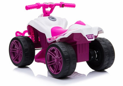 Quadriciclo elétrico infantil TR1805 branco e rosa