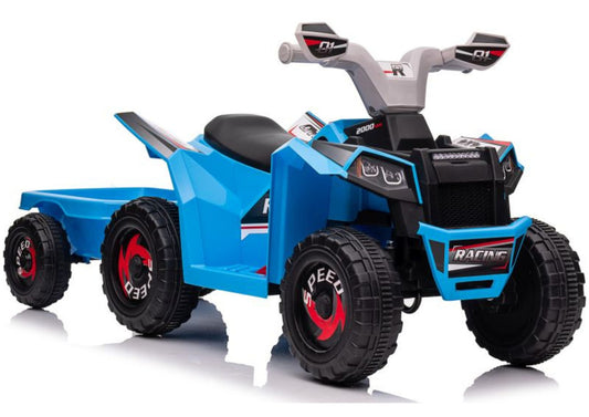 Quadriciclo elétrico XMX630T azul com reboque