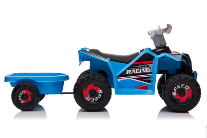 Quadriciclo elétrico XMX630T azul com reboque