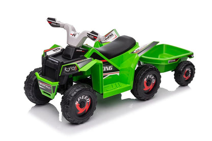 Quadriciclo elétrico XMX630T verde com reboque