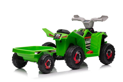 Quadriciclo elétrico XMX630T verde com reboque