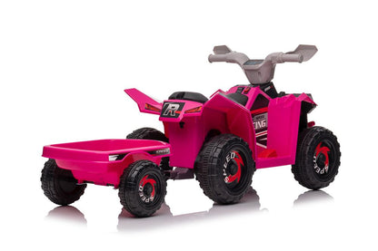 Quadriciclo elétrico XMX630T rosa com reboque