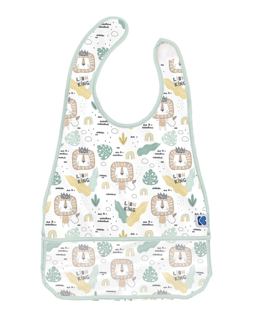 Babete em EVA com coletor de migalhas, padrão Savanna, cor menta