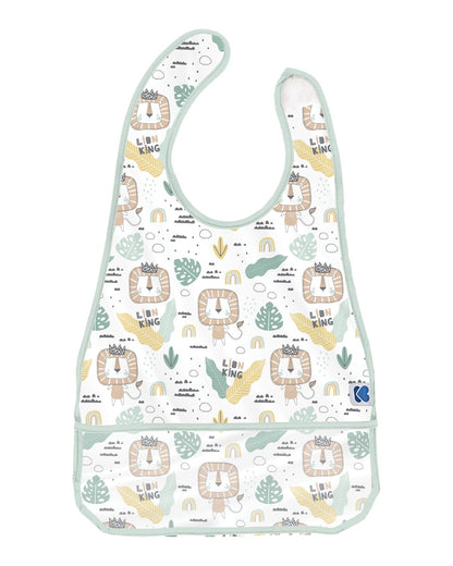 Babete em EVA com coletor de migalhas, padrão Savanna, cor menta