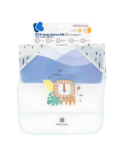 Babete de manga comprida com coletor de migalhas Savanna Mint