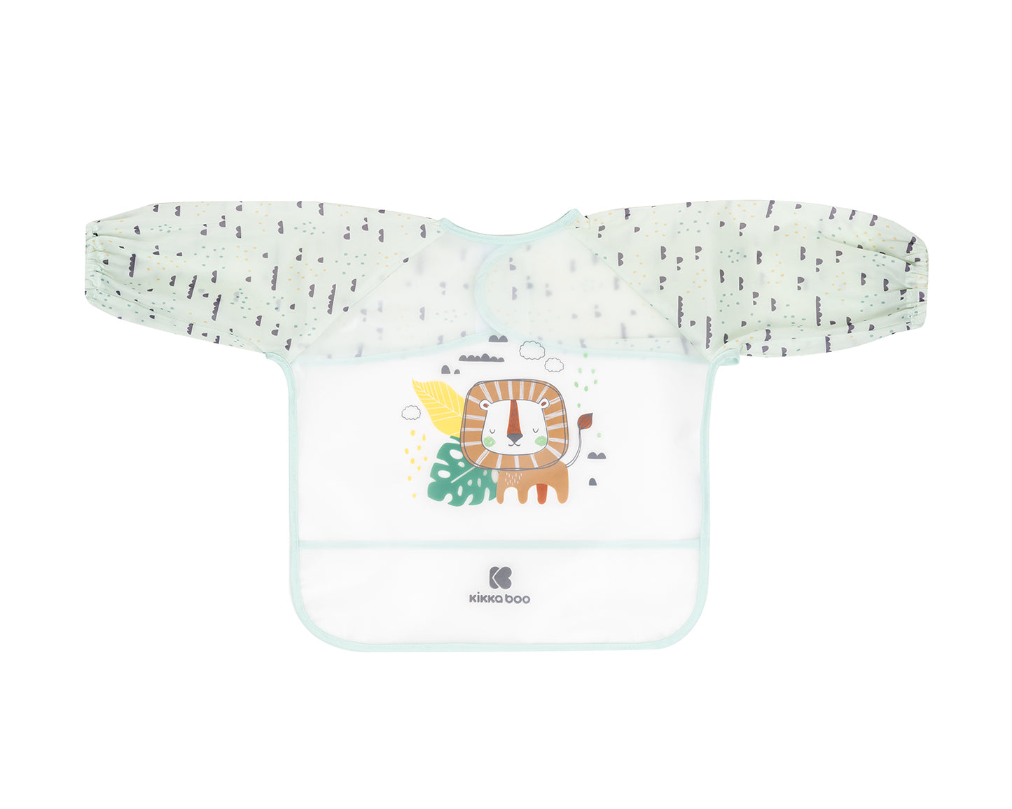 Babete de manga comprida com coletor de migalhas Savanna Mint