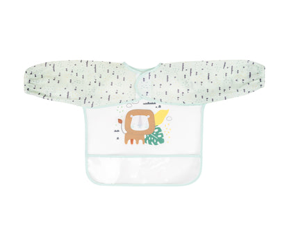 Babete de manga comprida com coletor de migalhas Savanna Mint