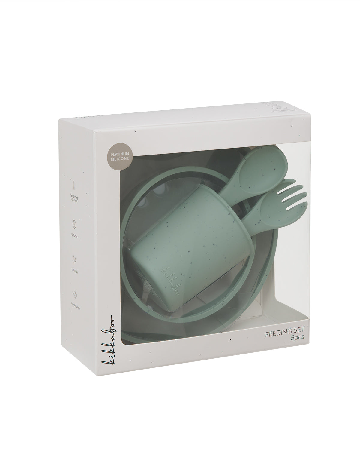 Serviço de louça Platinum Silicone Sage de 5 peças Kikkaboo