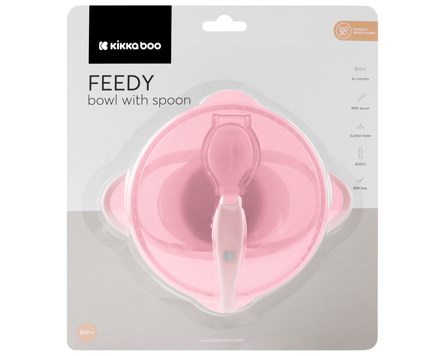 Taça rosa Feedy com colher