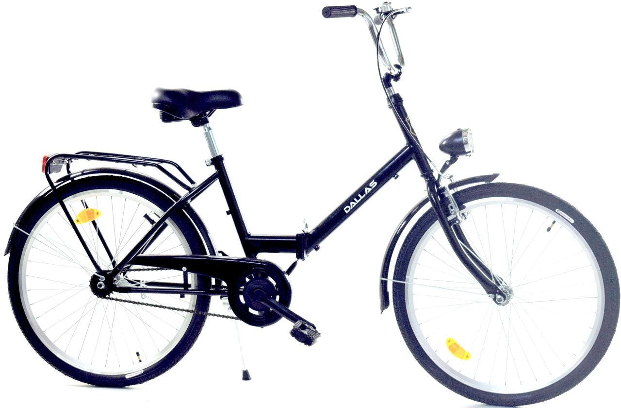 Bicicleta dobrável 24 polegadas sem mudanças preto