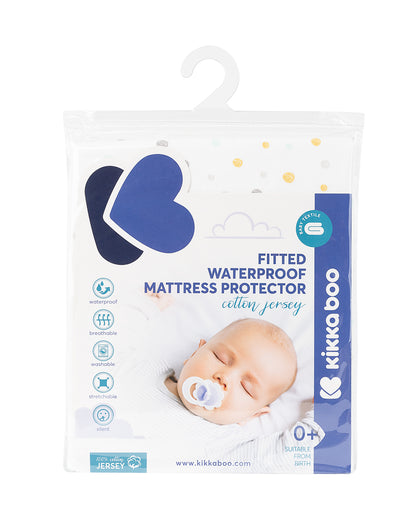 Protetor de colchão jersey algodão 60/120/15 cm bolinhas