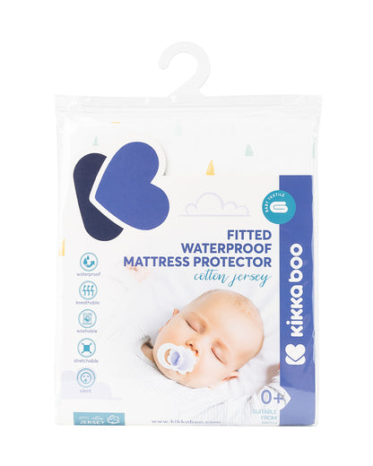 Protetor de colchão em malha de algodão 60/120/15 cm Triângulos