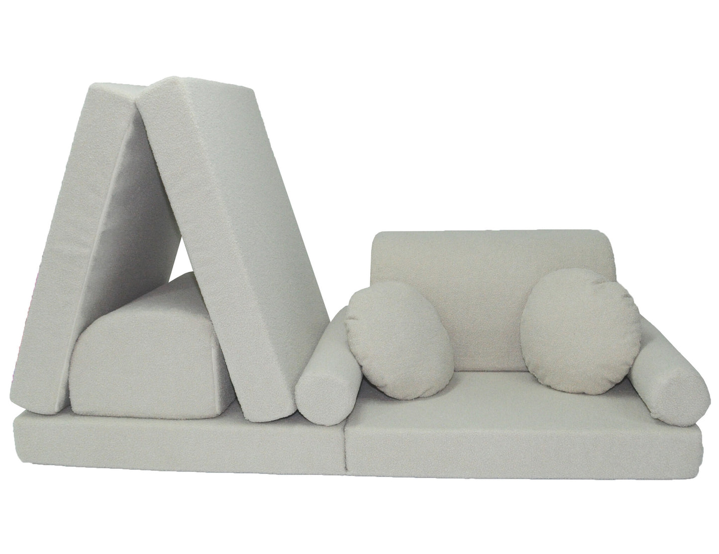 Sofá infantil modular NINO tecido teddy bege