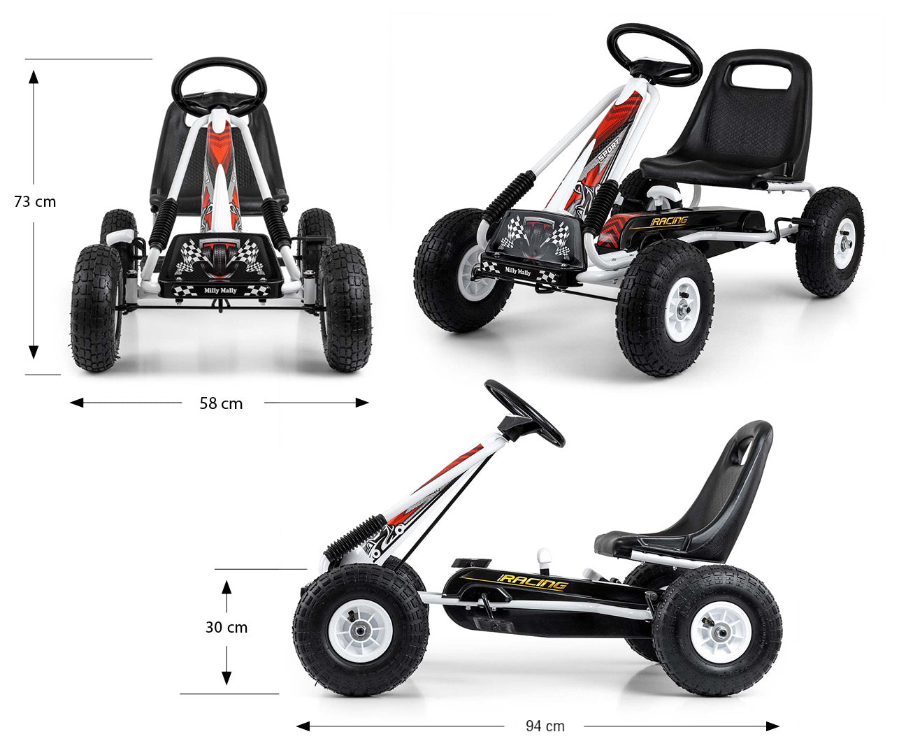 Kart A Pedais Thor White Milly Mally