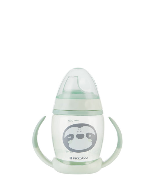 Copo Happy Face Mint 200ml PP com tetina em silicone Kikkaboo