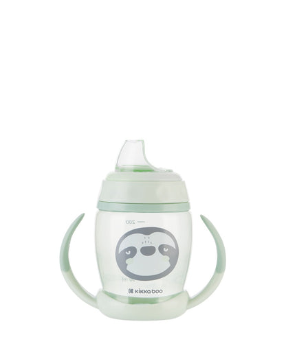 Copo Happy Face Mint 200ml PP com tetina em silicone Kikkaboo