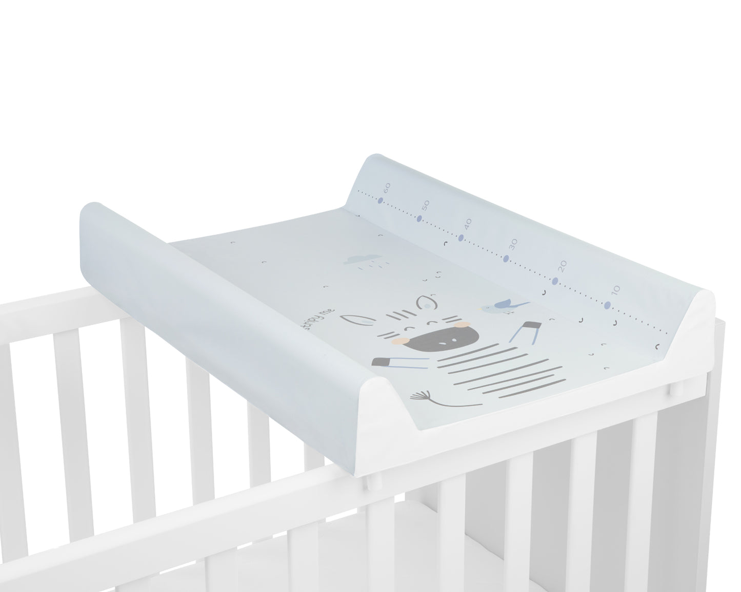 Muda fraldas Stripy Friends 50x80cm em PVC rígido