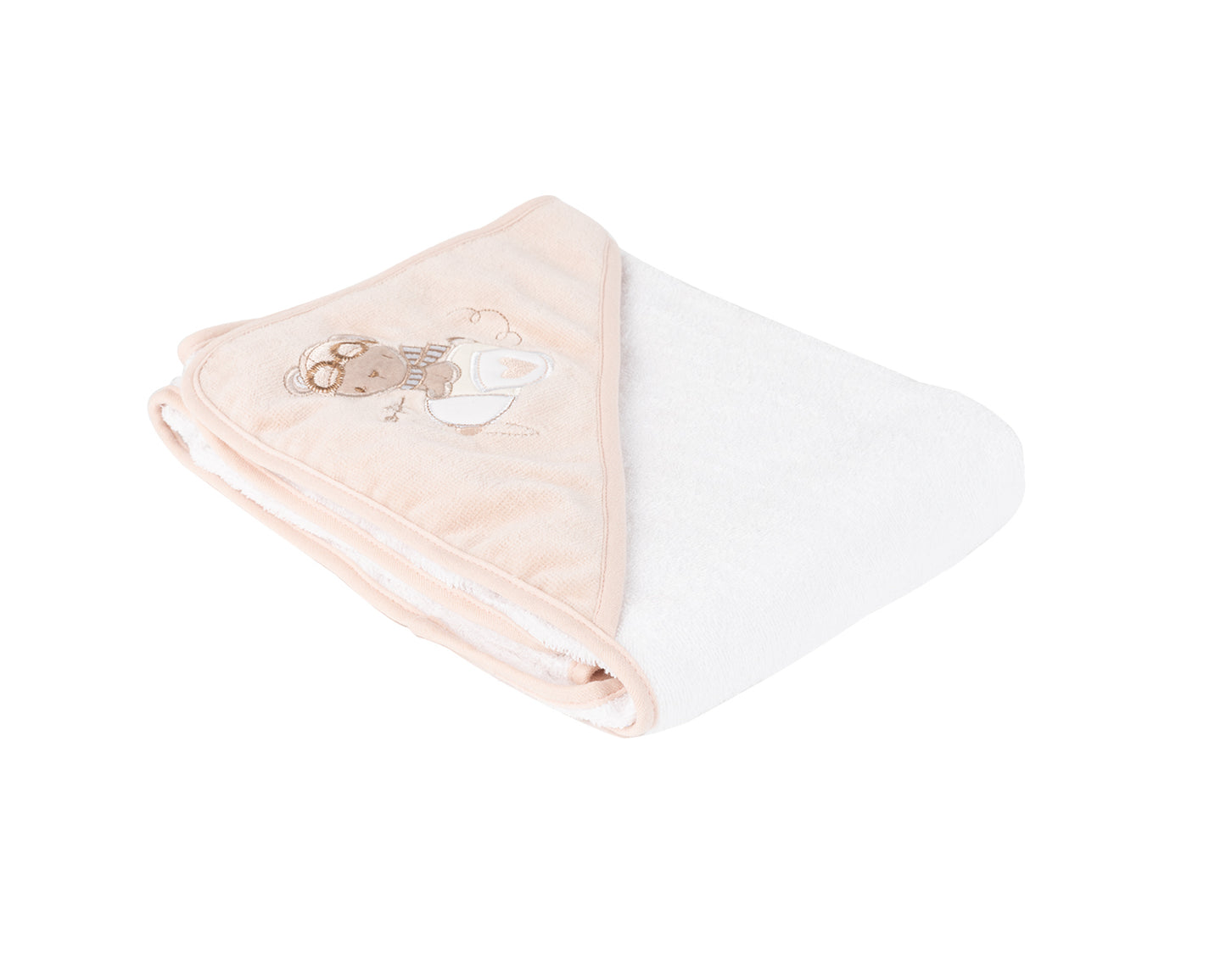 Toalha com capuz 90/90 cm Dreamy Flight Beige Kikkaboo