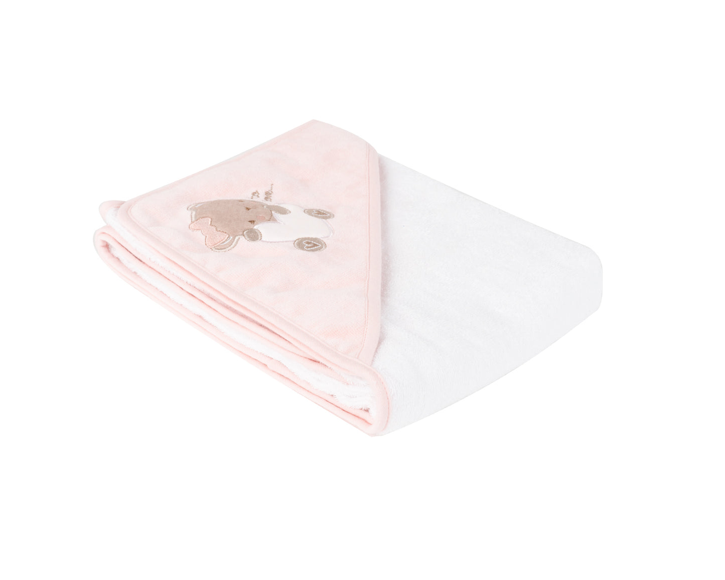 Toalha com capuz 90/90 cm Dreamy Flight Rosa Kikkaboo