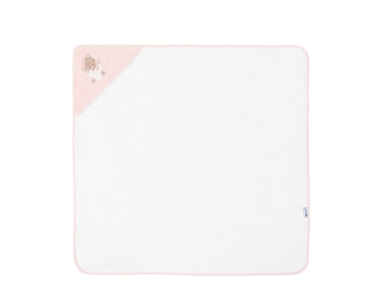 Toalha com capuz 90/90 cm Dreamy Flight Rosa Kikkaboo