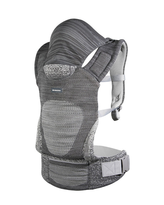 Porta-bebés em malha com capuz Fly Grey Kikkaboo