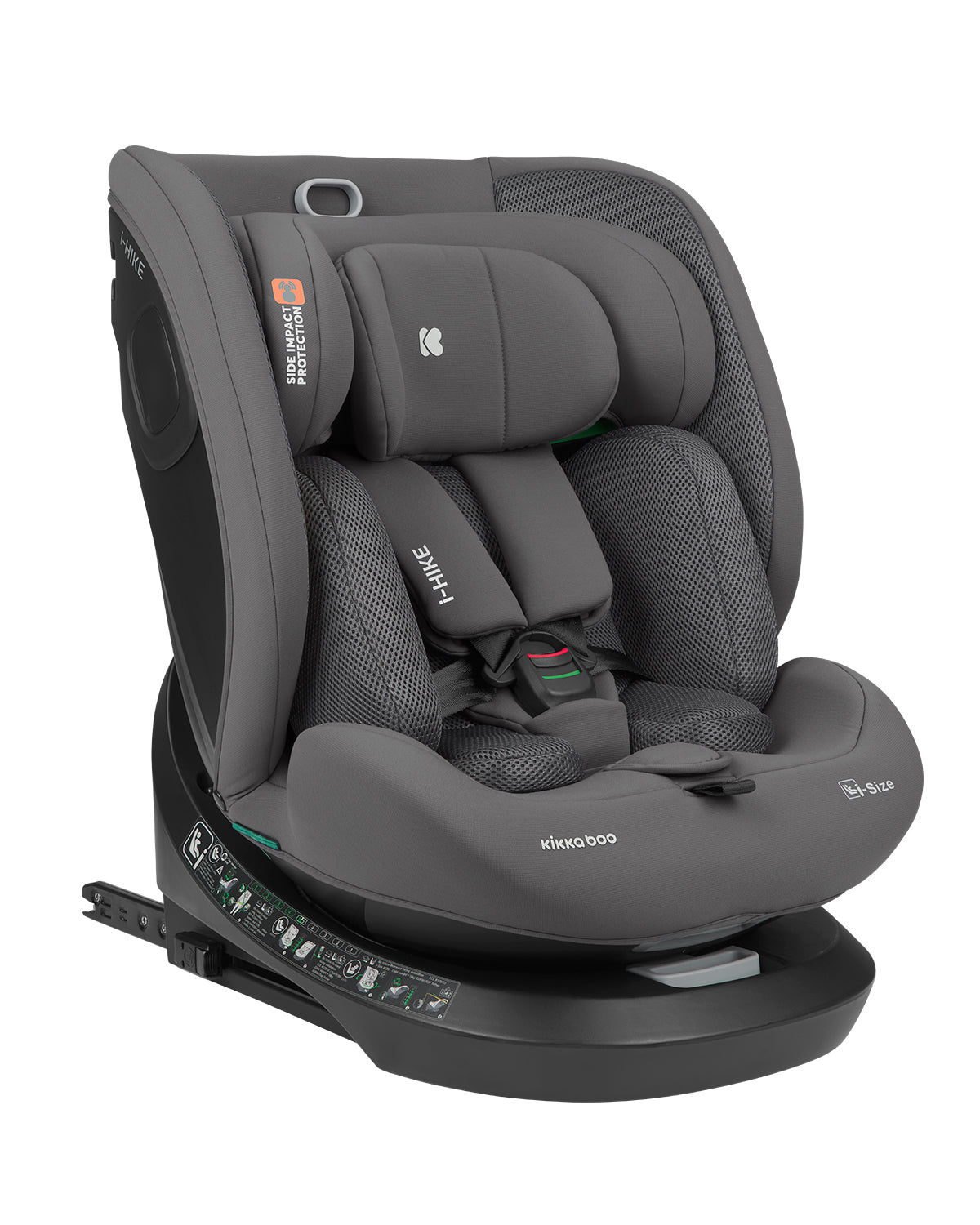 Cadeira auto 40-150 cm i-Hike i-SIZE Grey Dark Kikkaboo