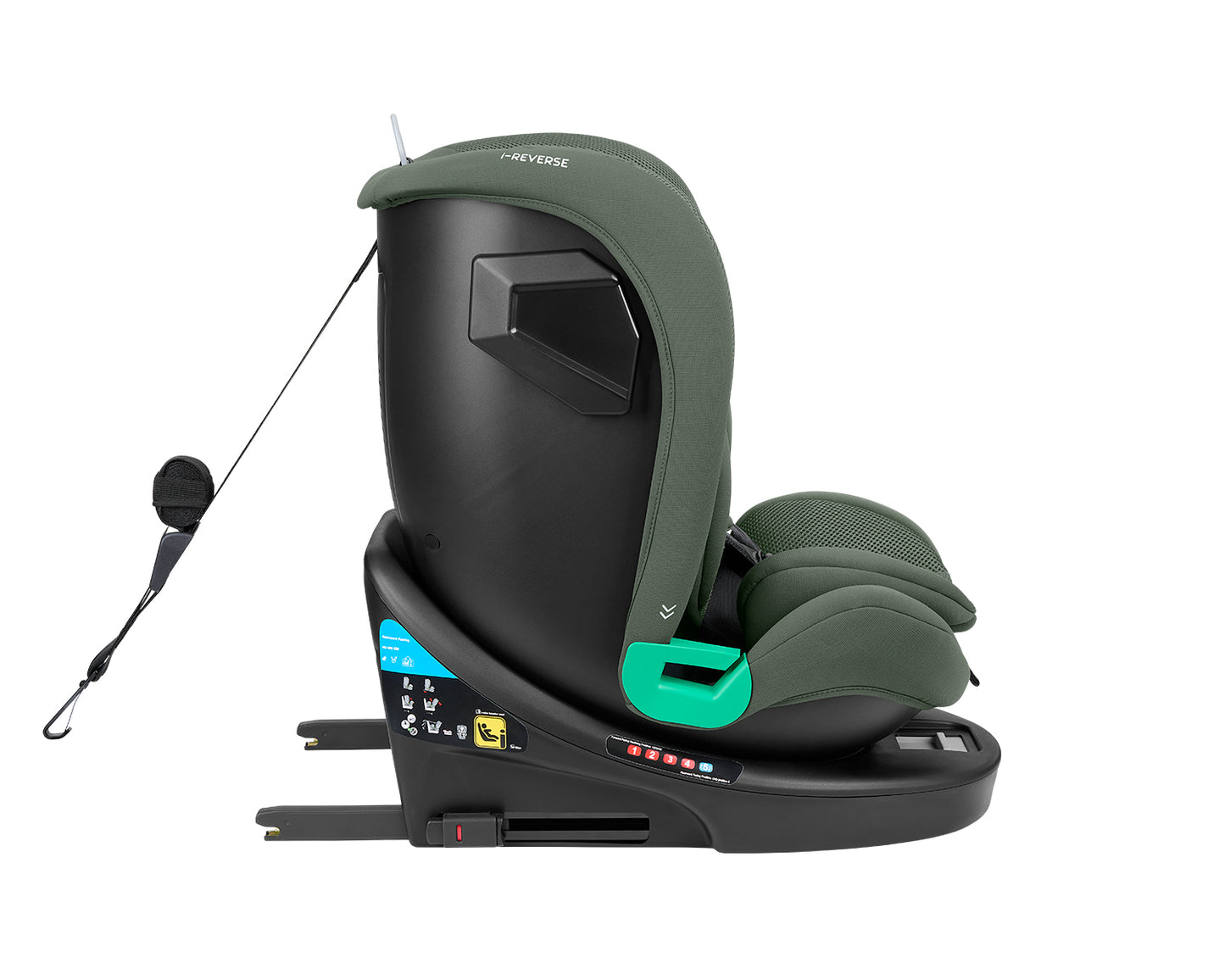 Cadeira auto 40-150 cm i-Reverse i-SIZE Verde Exército
