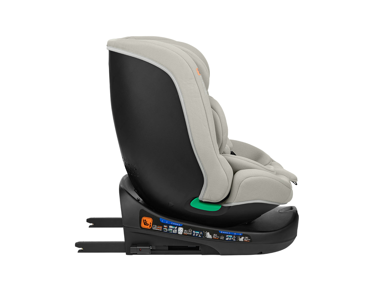 Cadeira auto 40-150 cm i-Round i-SIZE Grey Claro Kikkaboo