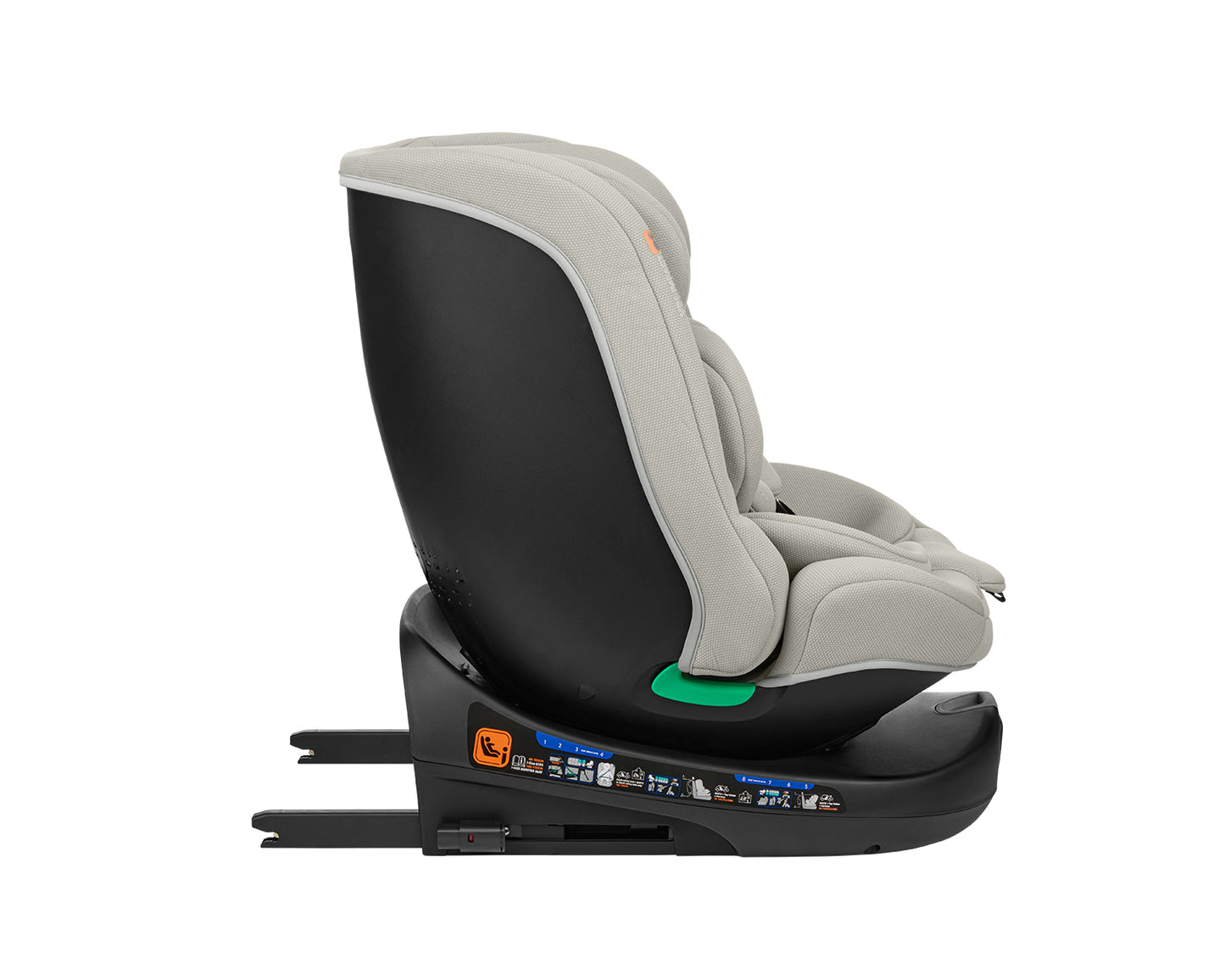Cadeira auto 40-150 cm i-Round i-SIZE Grey Claro Kikkaboo