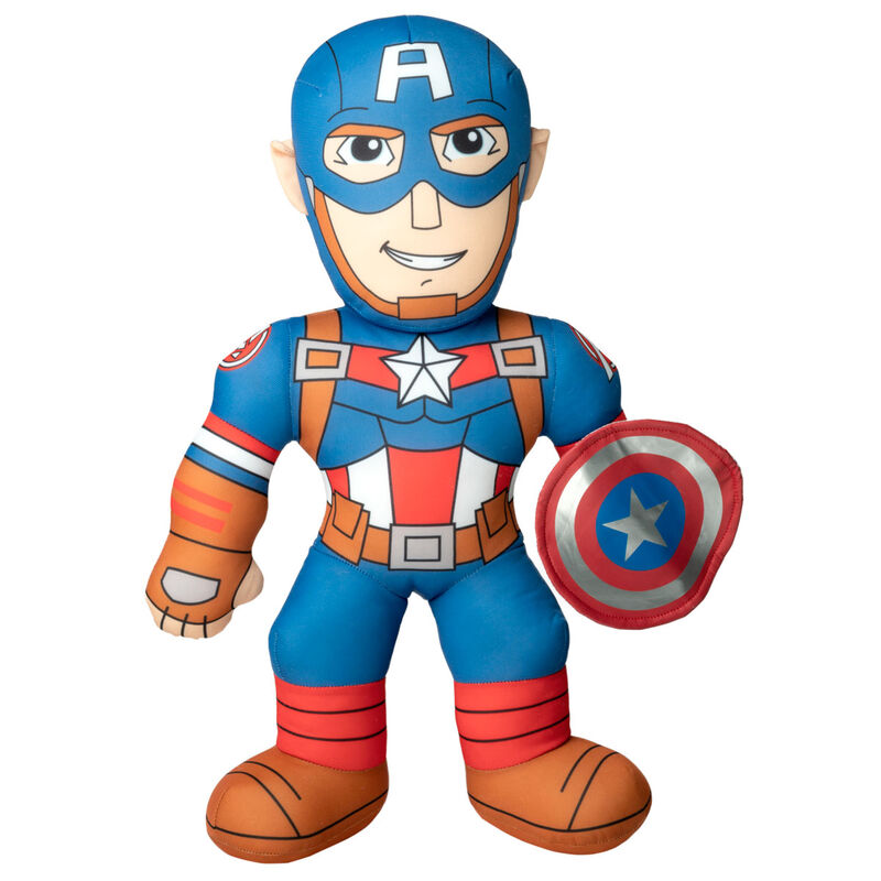 Peluche Marvel Capitão América com som 38cm
