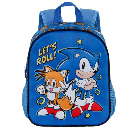 Sonic The Hedgehog Lets Roll 3D mochila 31cm