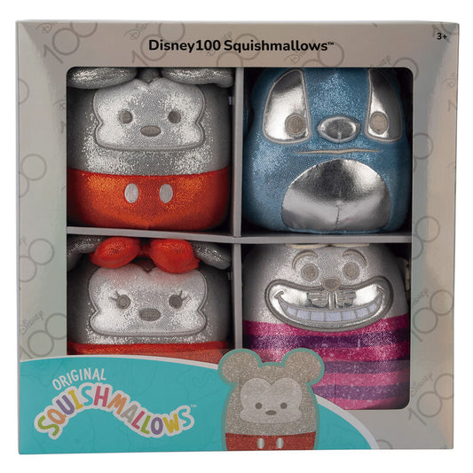 Peluche Squishmallows Disney pack 4 peluches 12cm