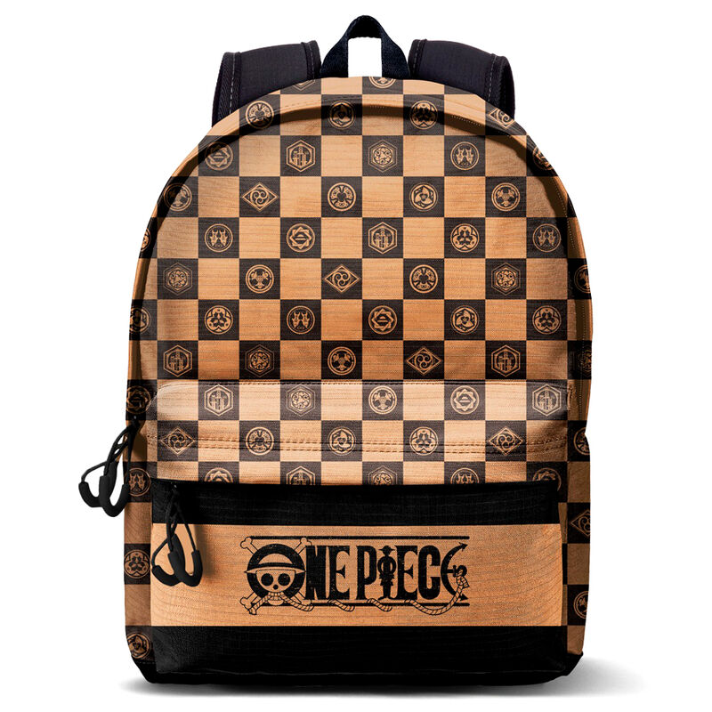 One Piece Plus Chess mochila preta adaptável 43cm