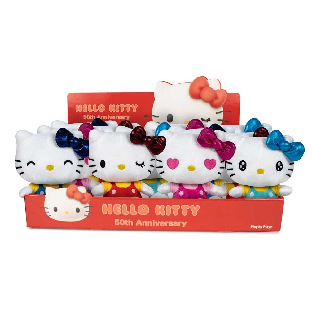 Peluche sortido do 50º aniversário da Hello Kitty 16cm