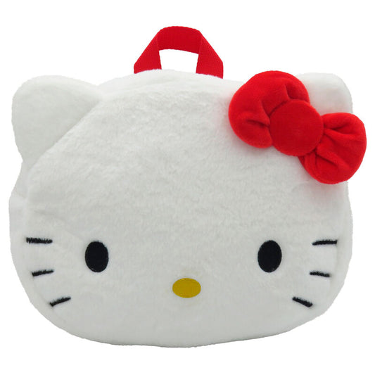 Mochila de peluche com cara de Hello Kitty 24cm