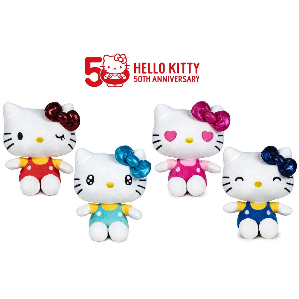 Peluche sortido do 50º aniversário da Hello Kitty 22cm