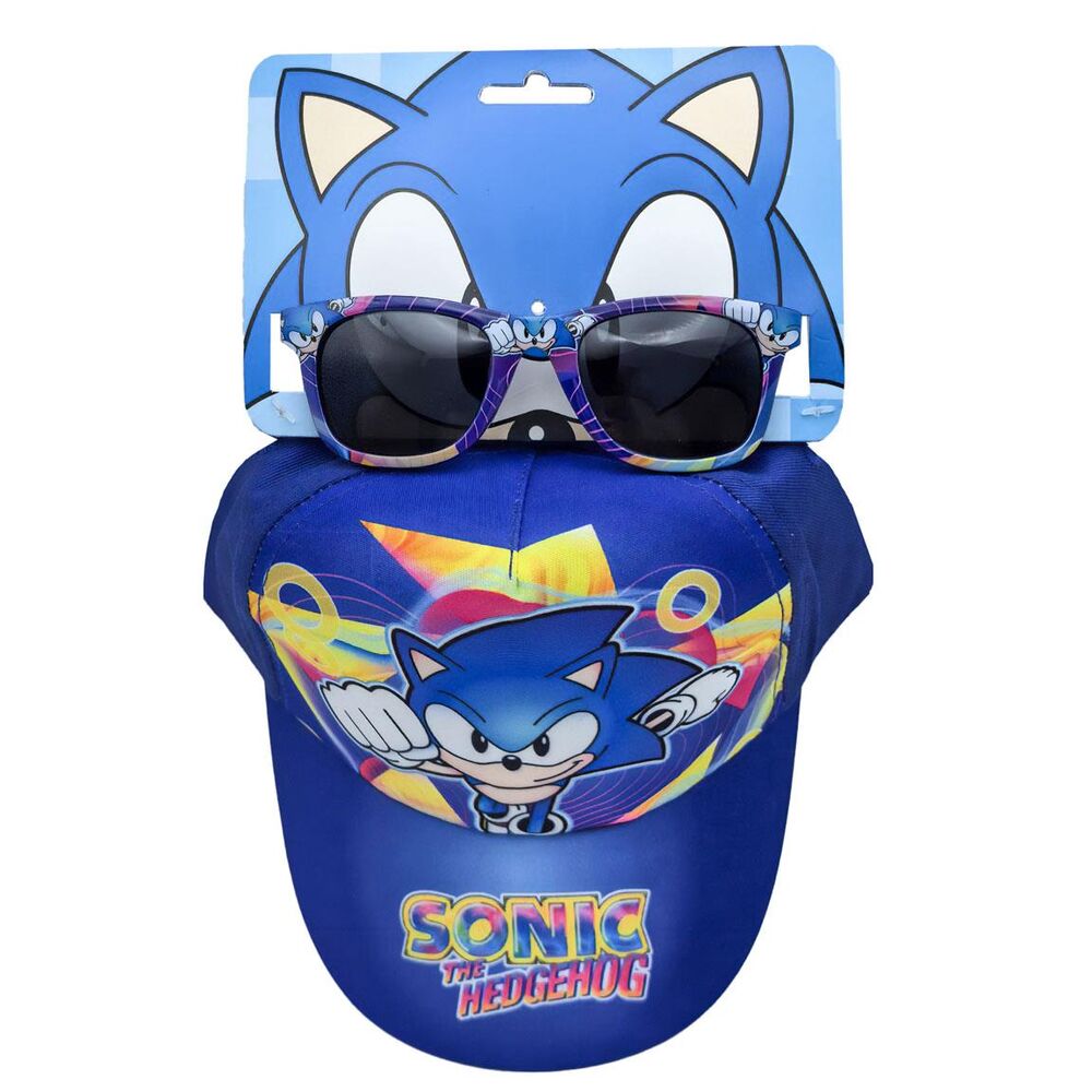 Conjunto boné + óculos de sol Sonic the Hedgehog