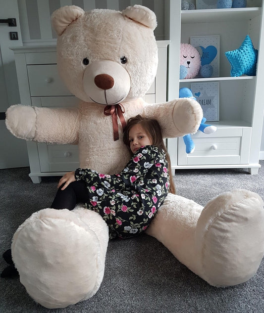 Urso de peluche XXL 205 cm creme