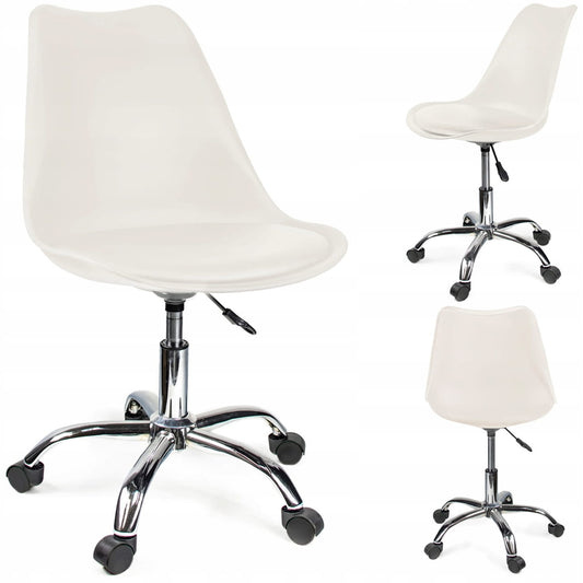 Cadeira escritório IGER com rodas ajustável altura branco
