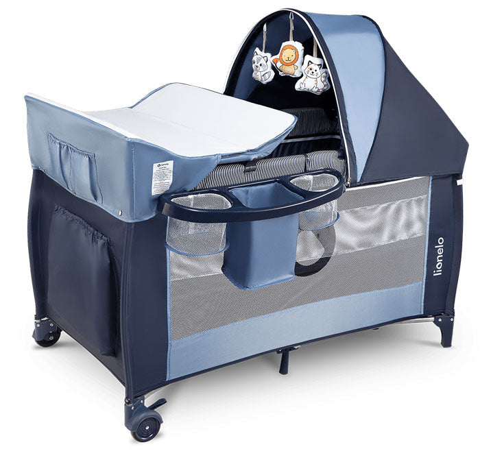 Lionelo - Cama de viagem Sven Plus Blue Navy