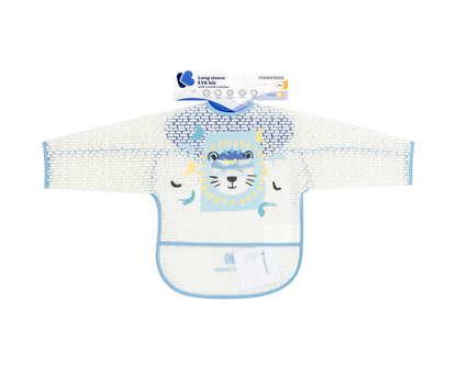 Babete de manga comprida com coletor de migalhas Arty Blue