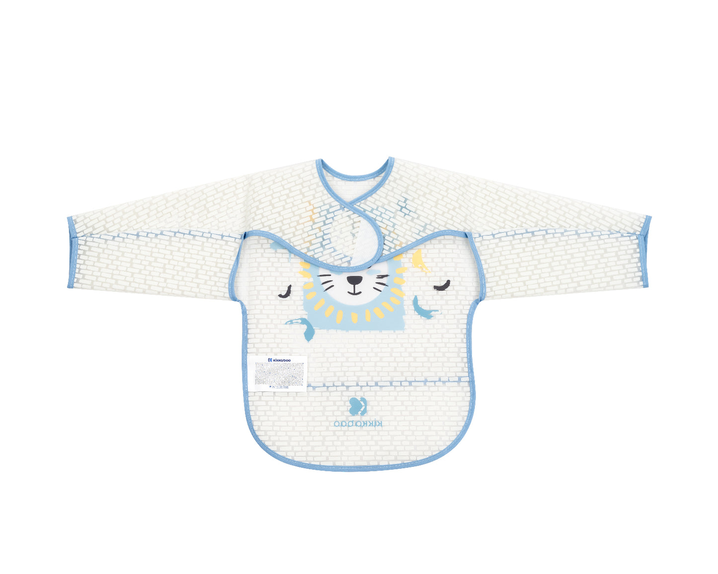 Babete de manga comprida com coletor de migalhas Arty Blue