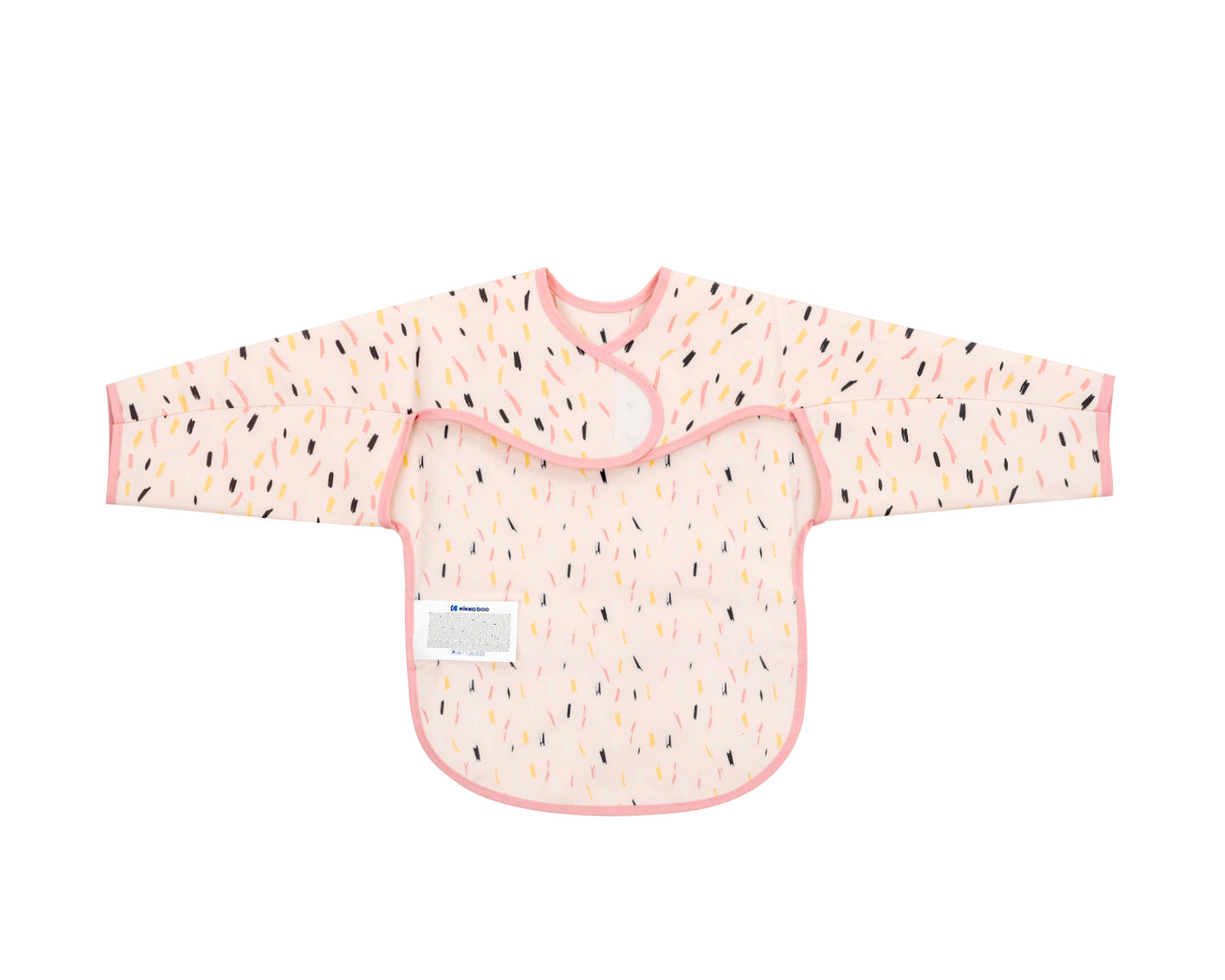 Babete de manga comprida com coletor de migalhas Arty Rosa Pattern