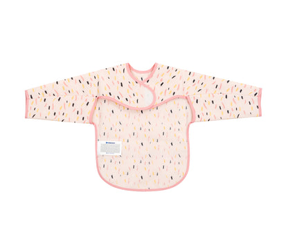 Babete de manga comprida com coletor de migalhas Arty Rosa Pattern