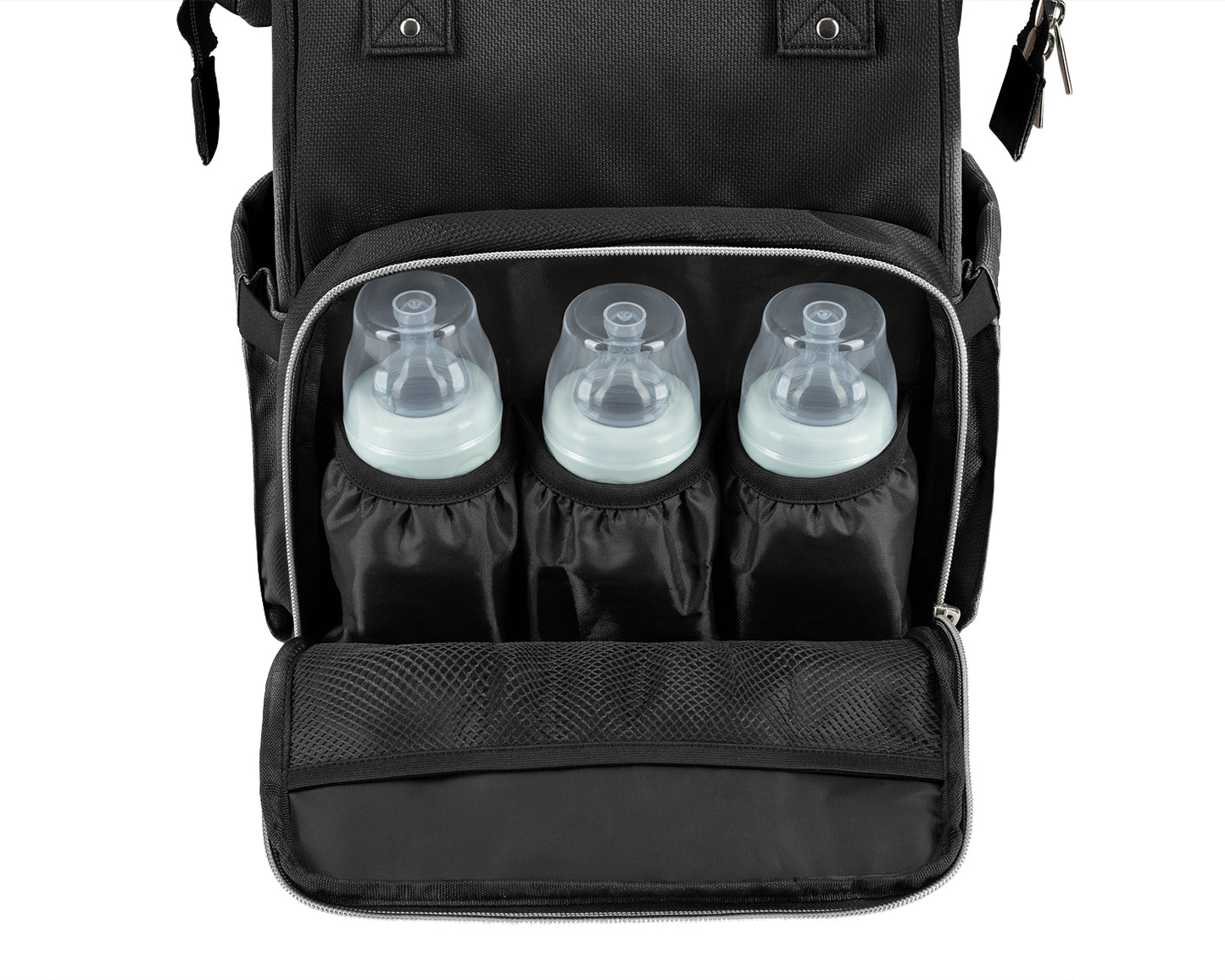 Bolsa de Maternidade Siena Preta e Prata