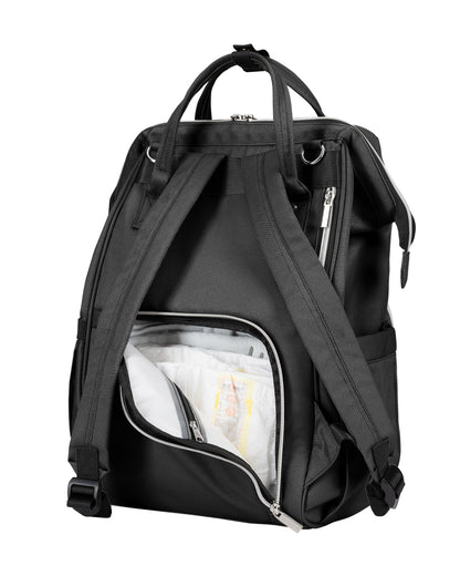 Bolsa de Maternidade Siena Preta e Prata