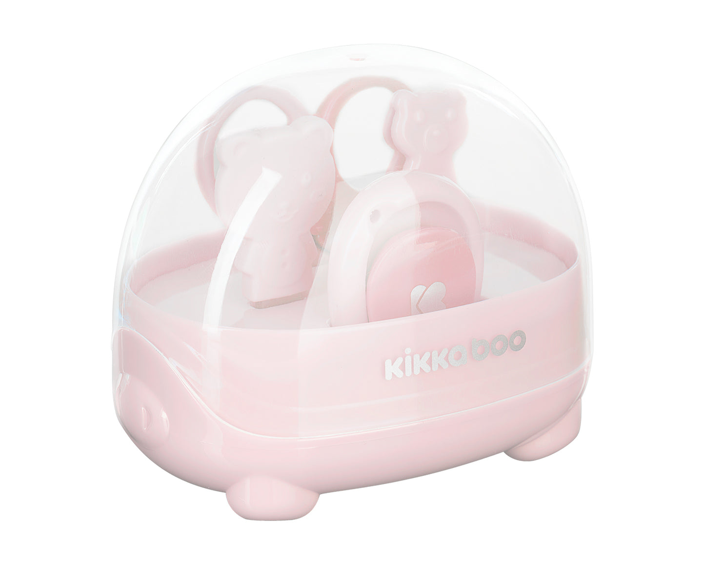Conjunto de manicure rosa urso para bebé