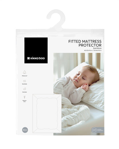 Protetor de colchão em jersey de algodão Sleepy Sheep 60/120/15 cm Kikkaboo